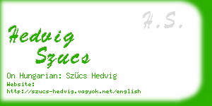 hedvig szucs business card