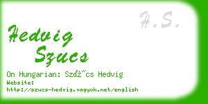 hedvig szucs business card